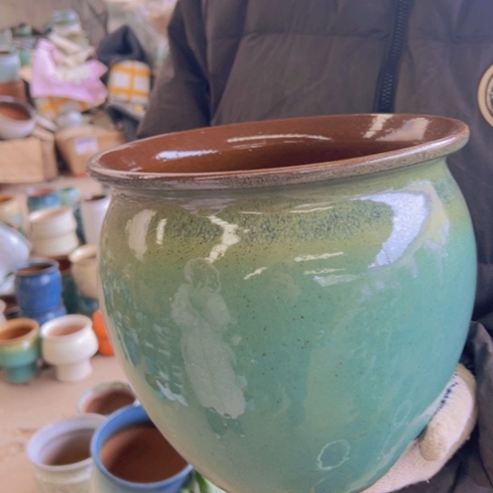 紫砂花盆高24口25————-