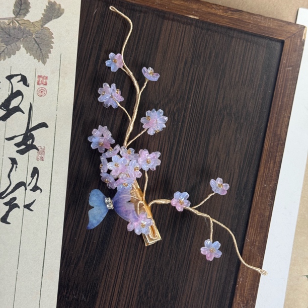 紫色【镜花水月】古风汉服配饰