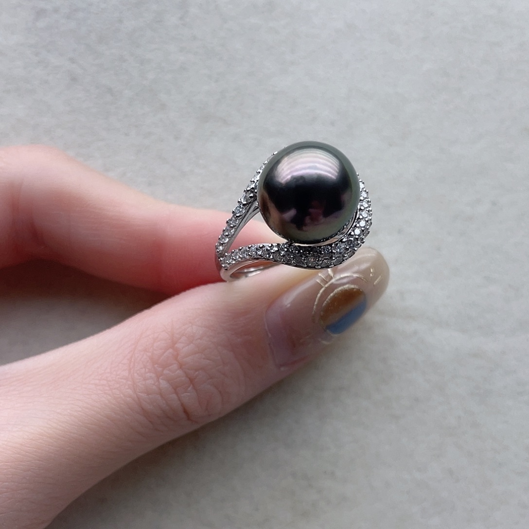 海水珍珠银S925镶嵌戒指69