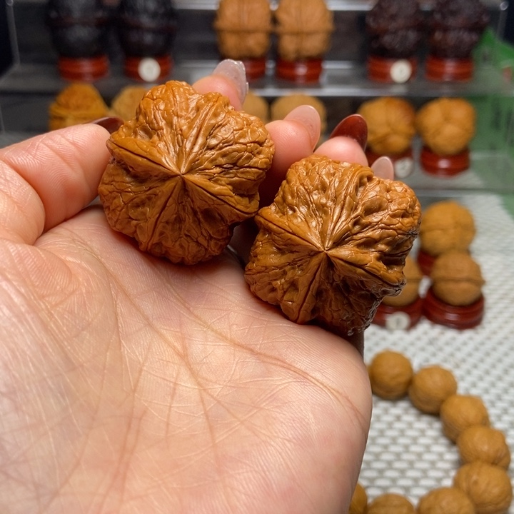 把件文玩核桃8南诏铁印四棱