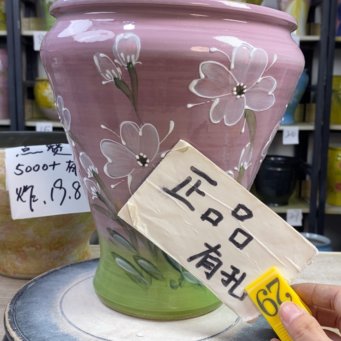 景德镇手工手绘陶瓷花盆