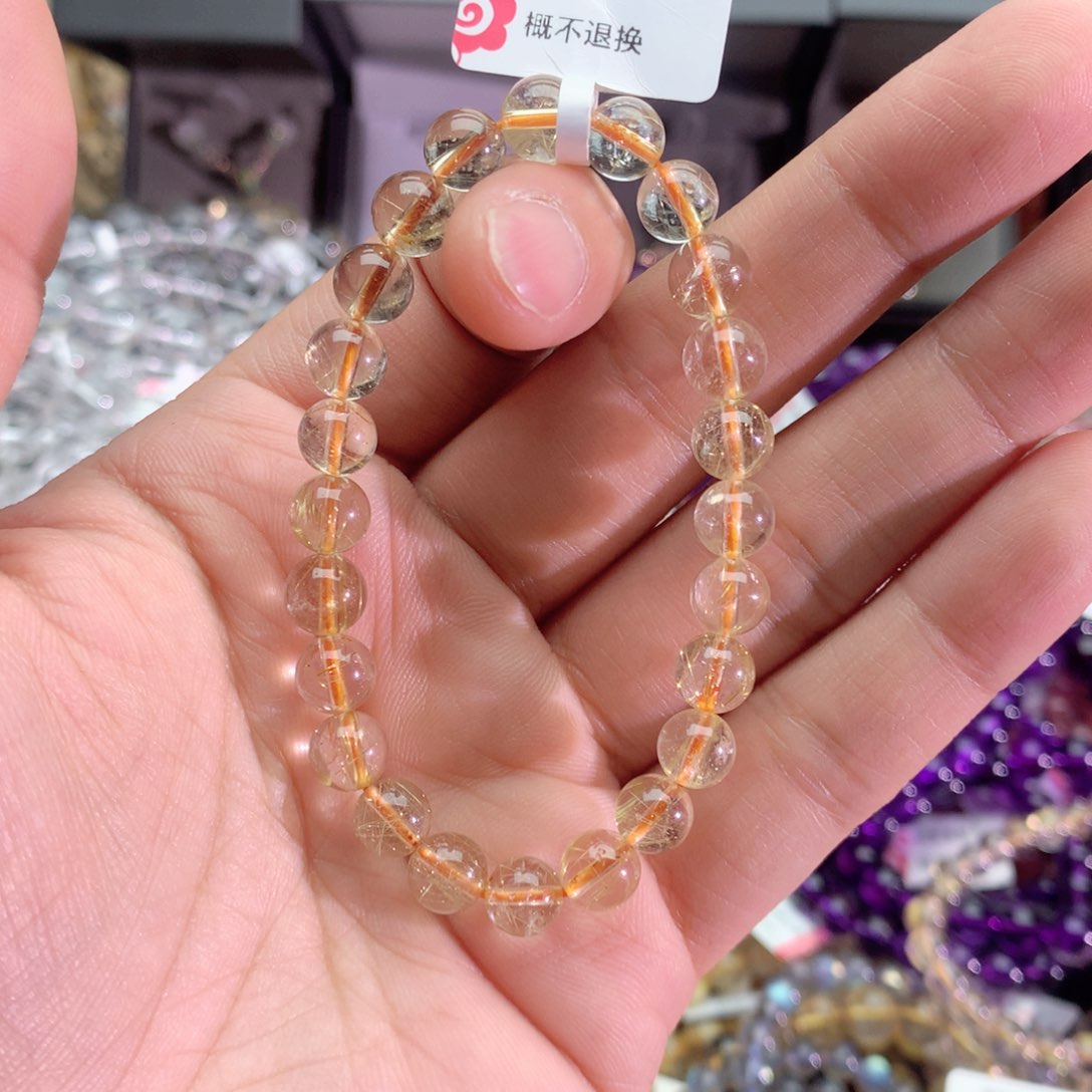 发晶手串未镶嵌C***y发晶手链7