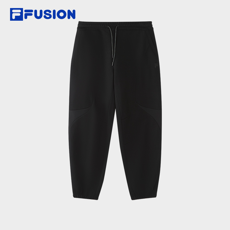 FILA斐乐潮牌运动裤男款26年春新款全棉舒适黑色显瘦束脚针织长裤