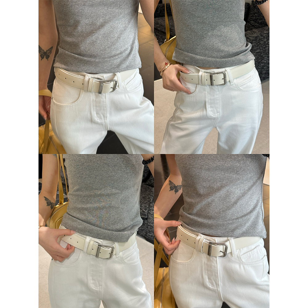 王家有鱼2025春上新简约宽皮带热卖3.2cm百搭女士时尚装饰腰带女