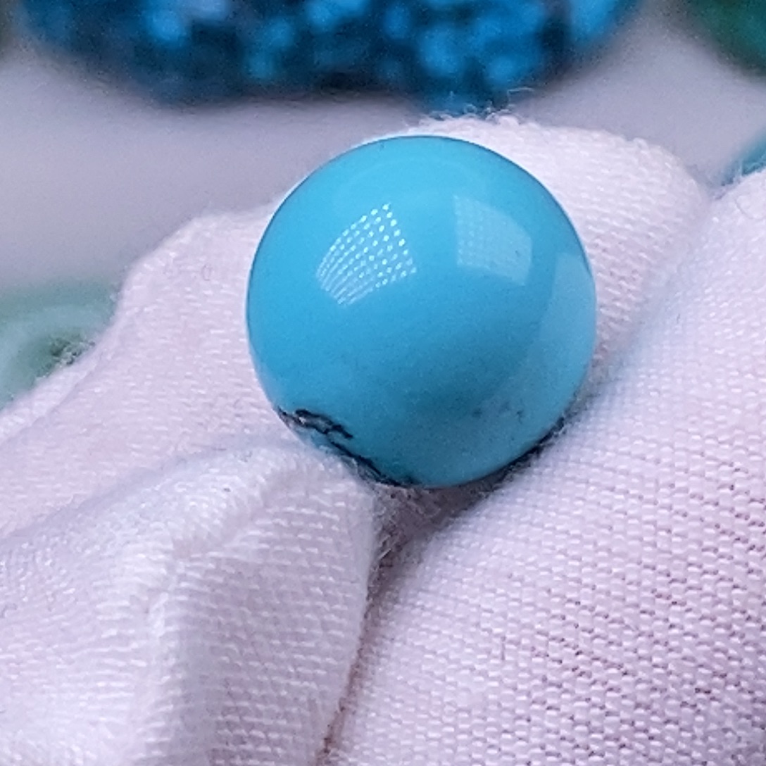 绿松石未镶嵌珠宝奇石11.8mm