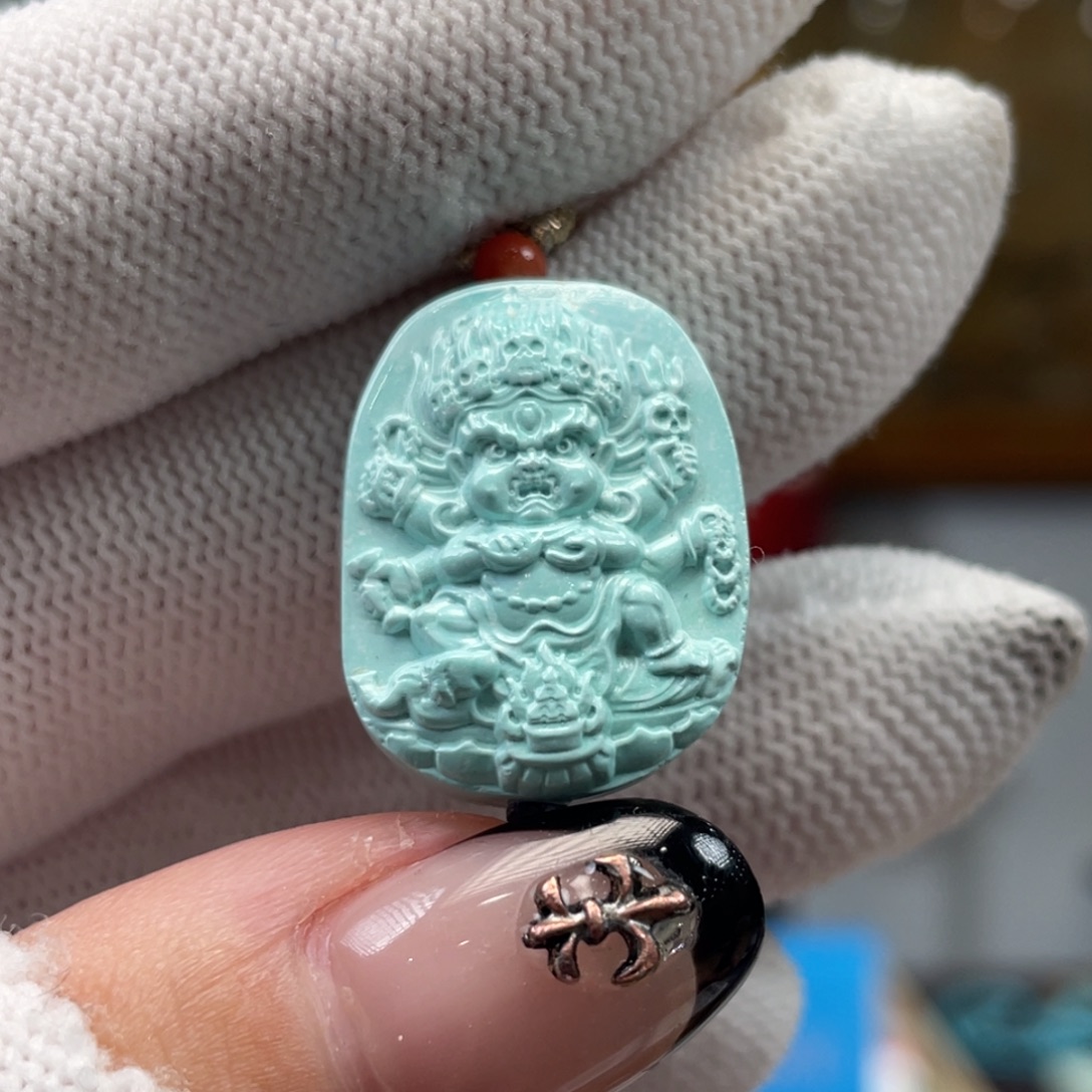 绿松石未镶嵌挂件