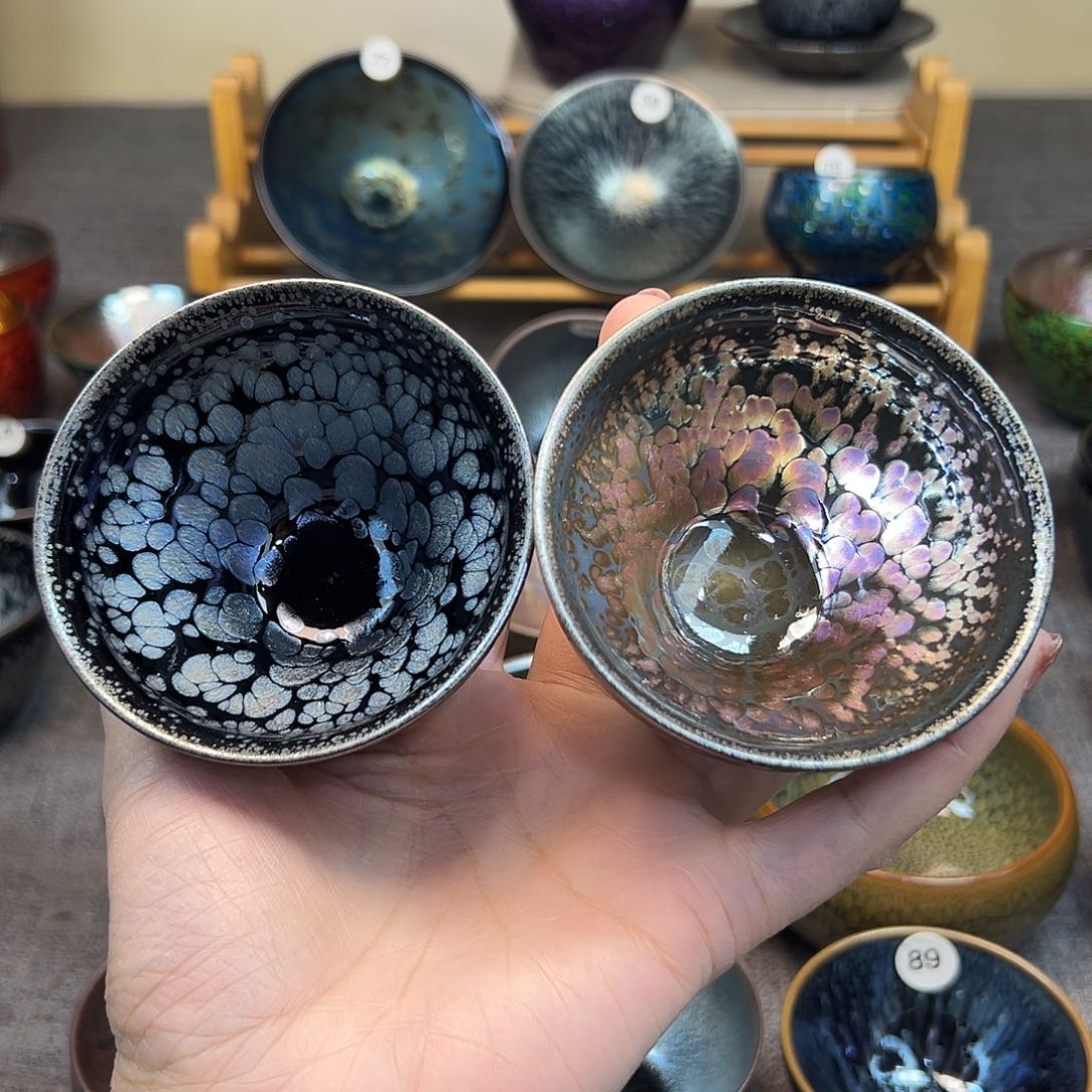 茶盏卓***姐红蓝有滴对杯