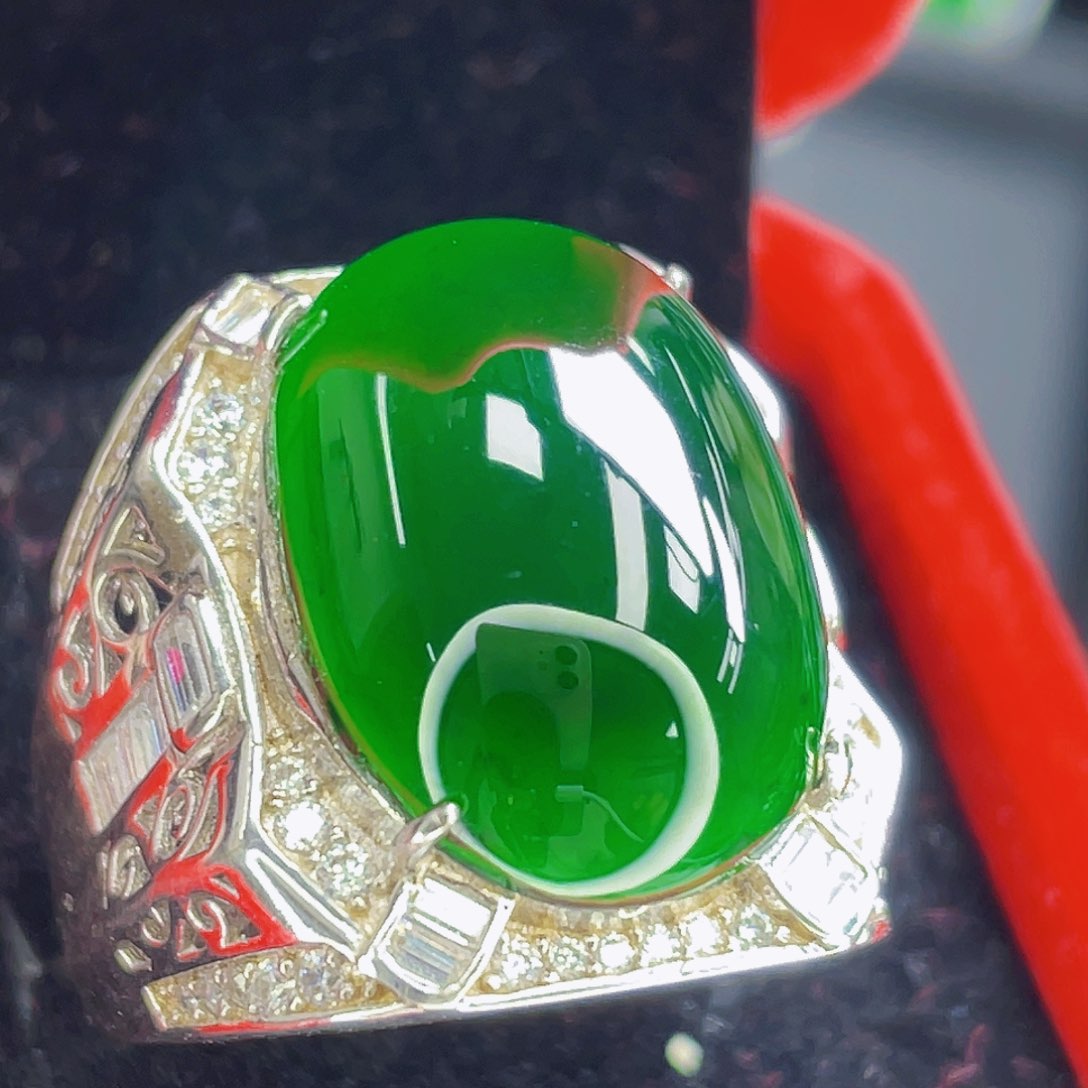 翡翠吊坠(不含链)银S925镶嵌