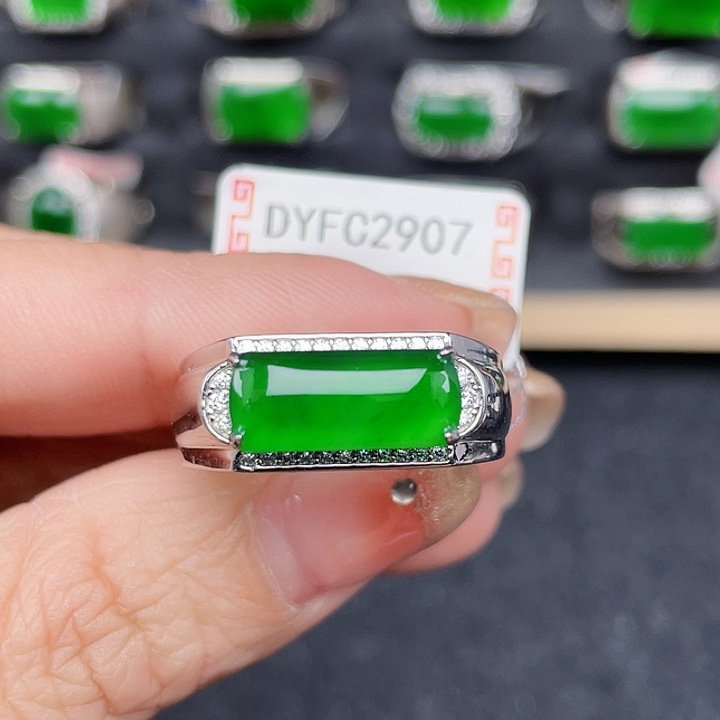 翡翠戒指银S925镶嵌㊗️编号2907没有运费险