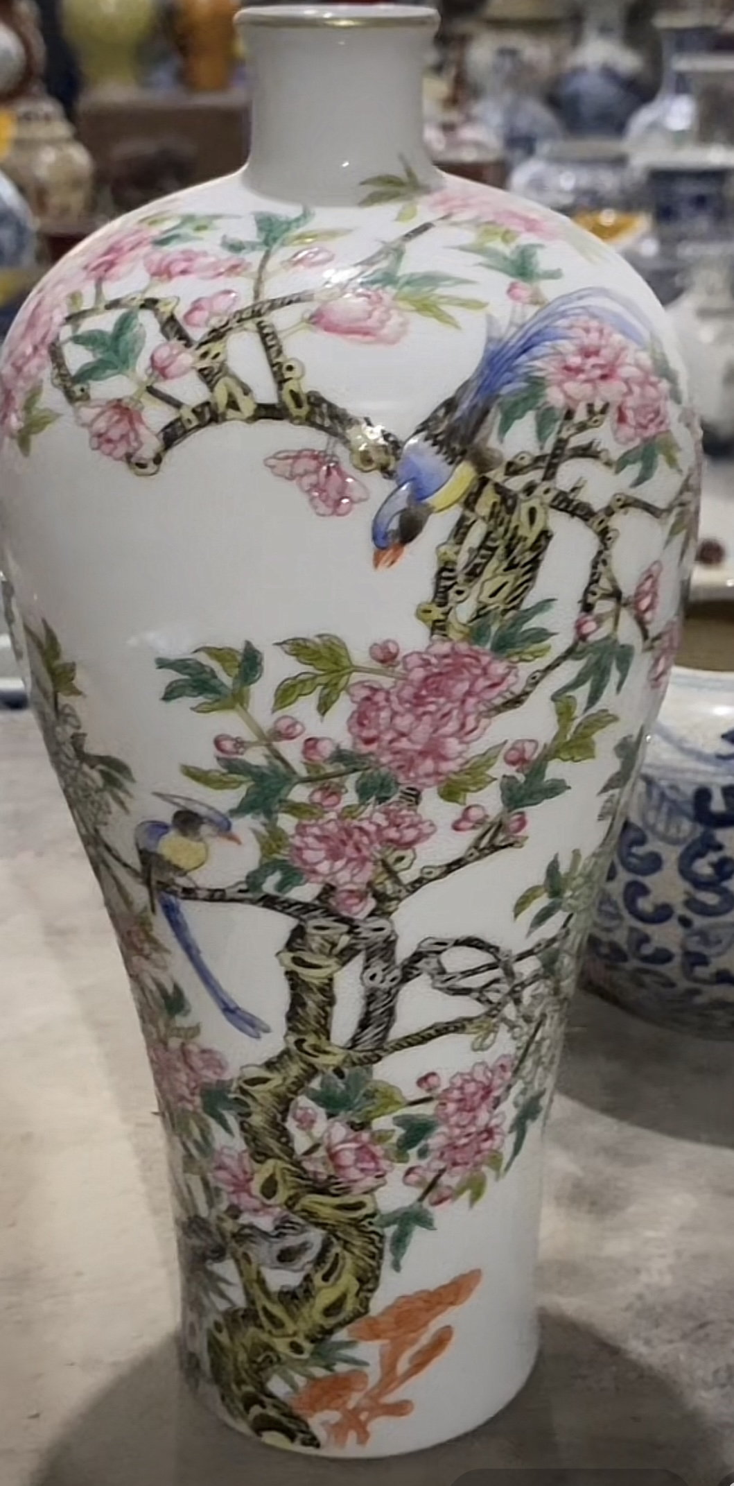 瓷器瓷瓶粉彩龙凤盘手工陶瓷手绘珐琅彩