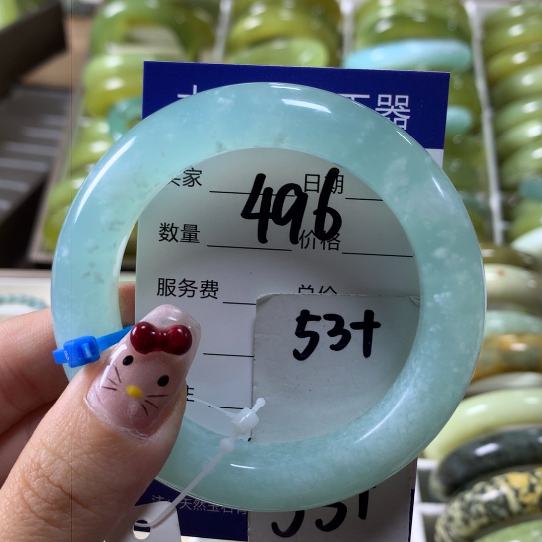 蛇纹石玉手镯未镶嵌496