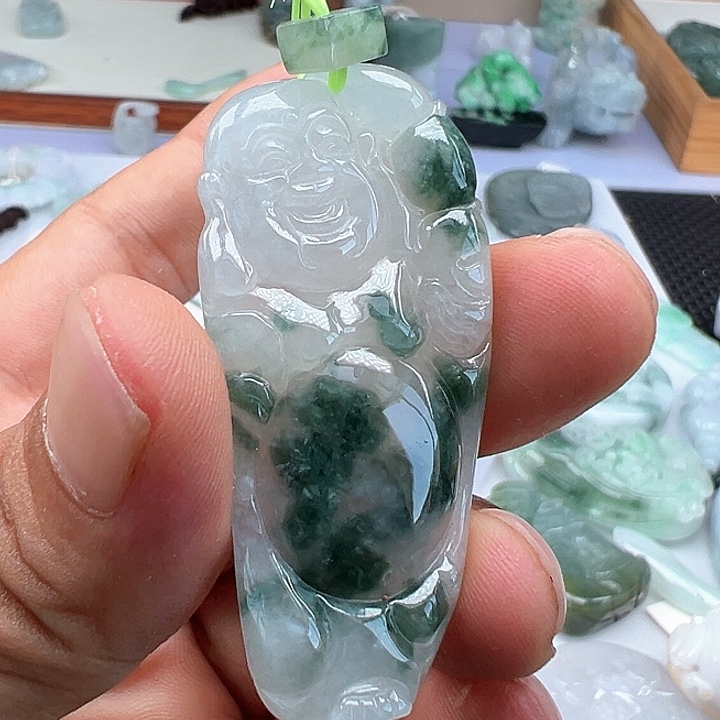 颈饰未镶嵌翡翠缅甸翡翠吊坠