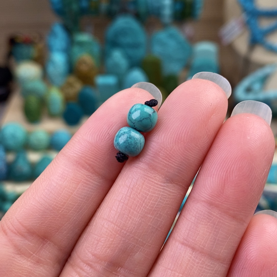 绿松石珠宝奇石未镶嵌6.2mm