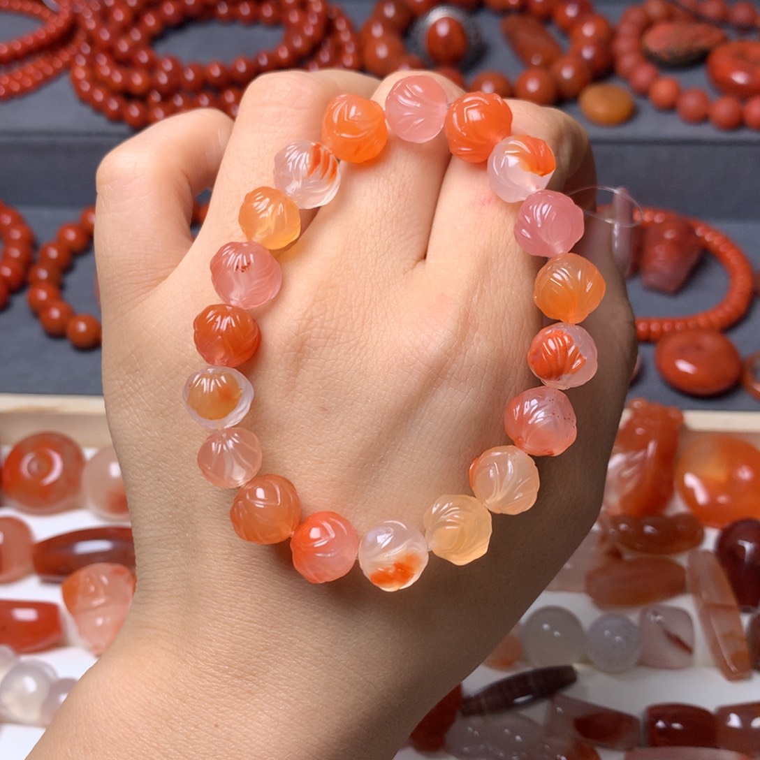 南红玛瑙未镶嵌配饰10mm原矿