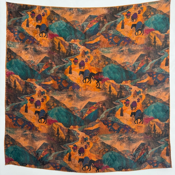 丝纡 向往 小重缎香云纱桑蚕丝65*65香云纱围巾披肩