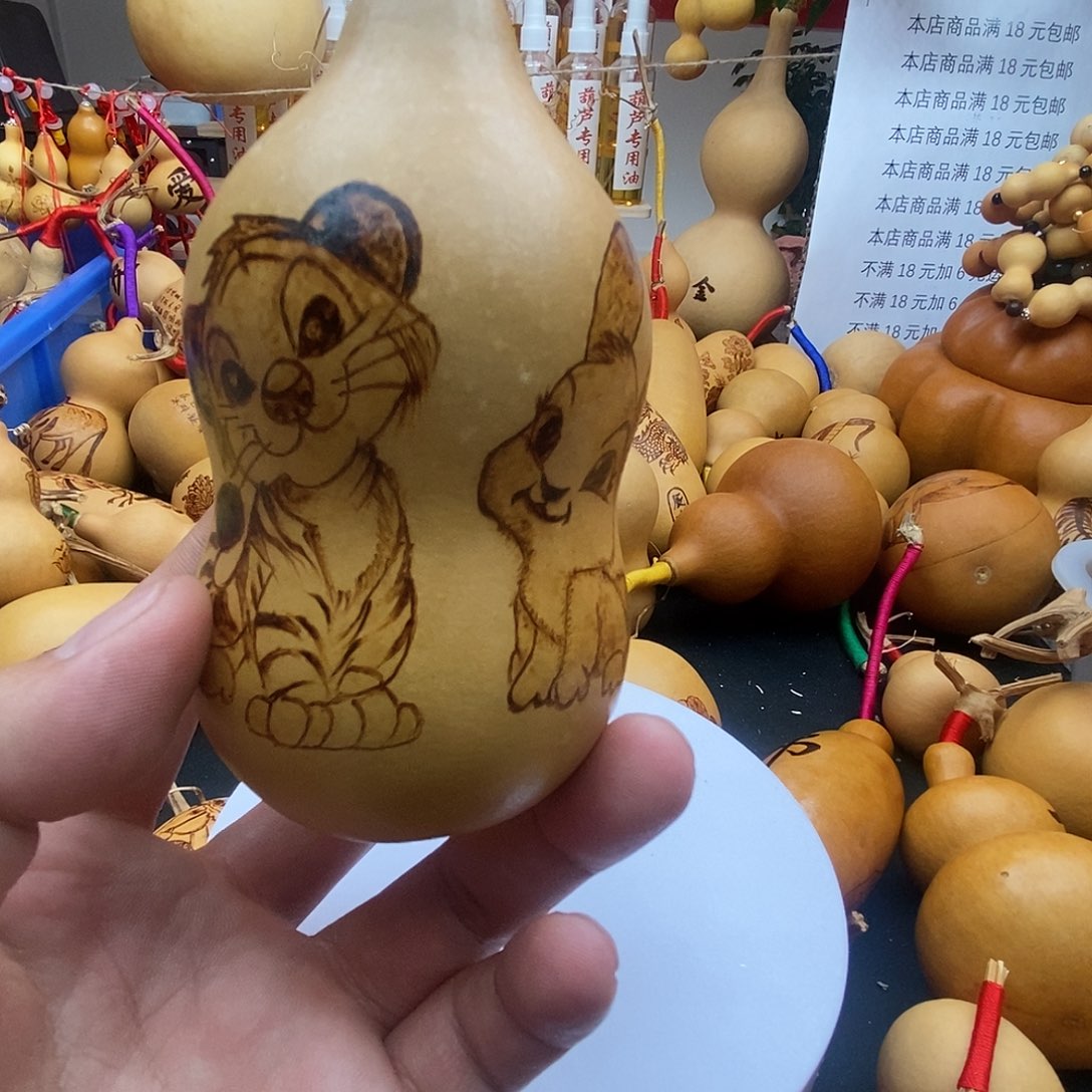 听***雨香榧木葫芦工艺品