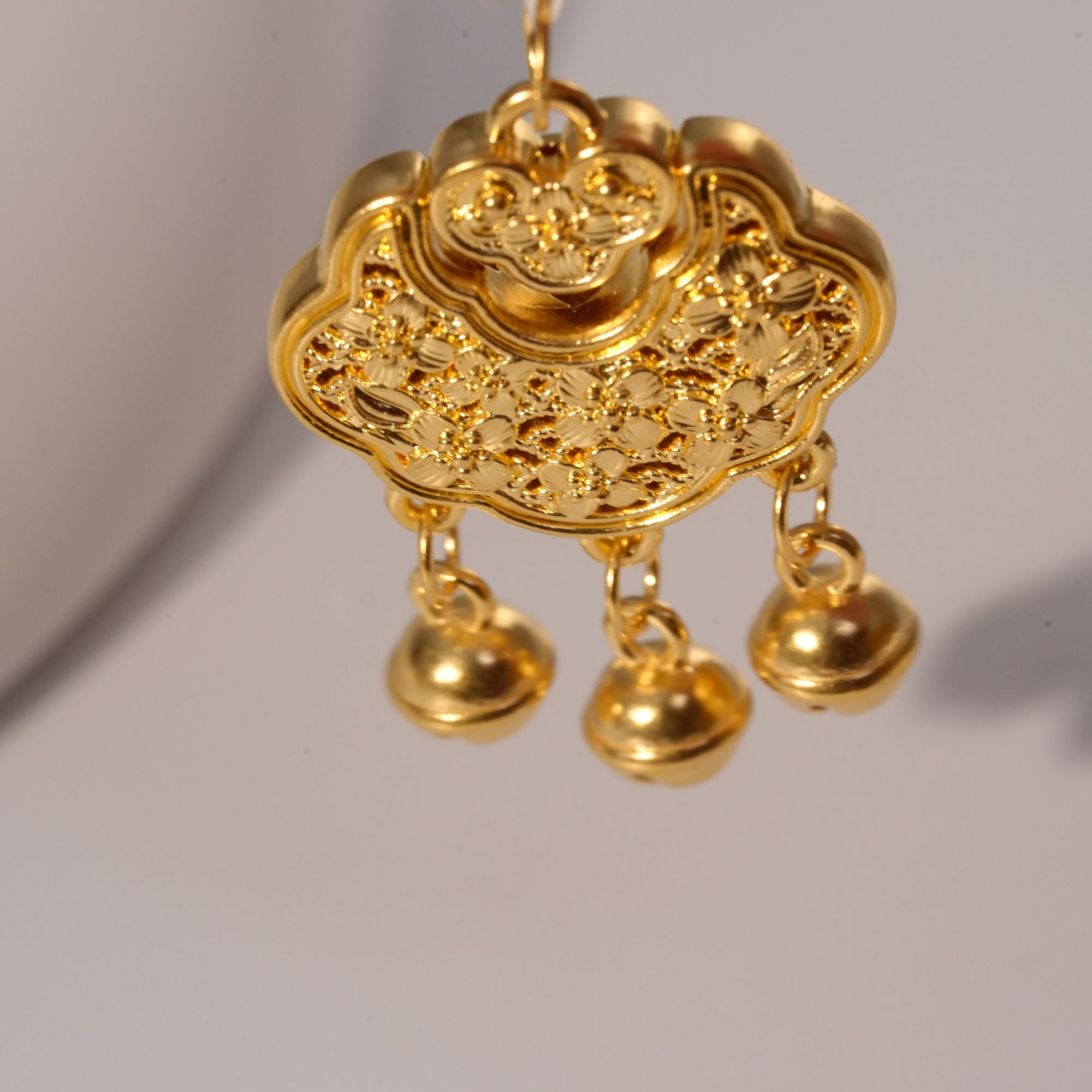 【雅婷专属】足金999如意锁包古法黄金吊坠挂坠 1.38 GP328