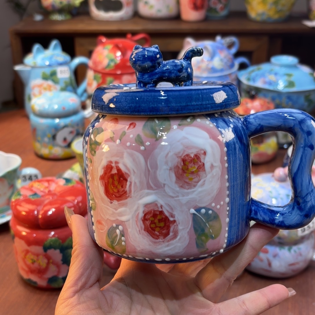 景德镇手绘高温釉下彩陶瓷茶具景德镇手绘高温釉下彩陶瓷茶具