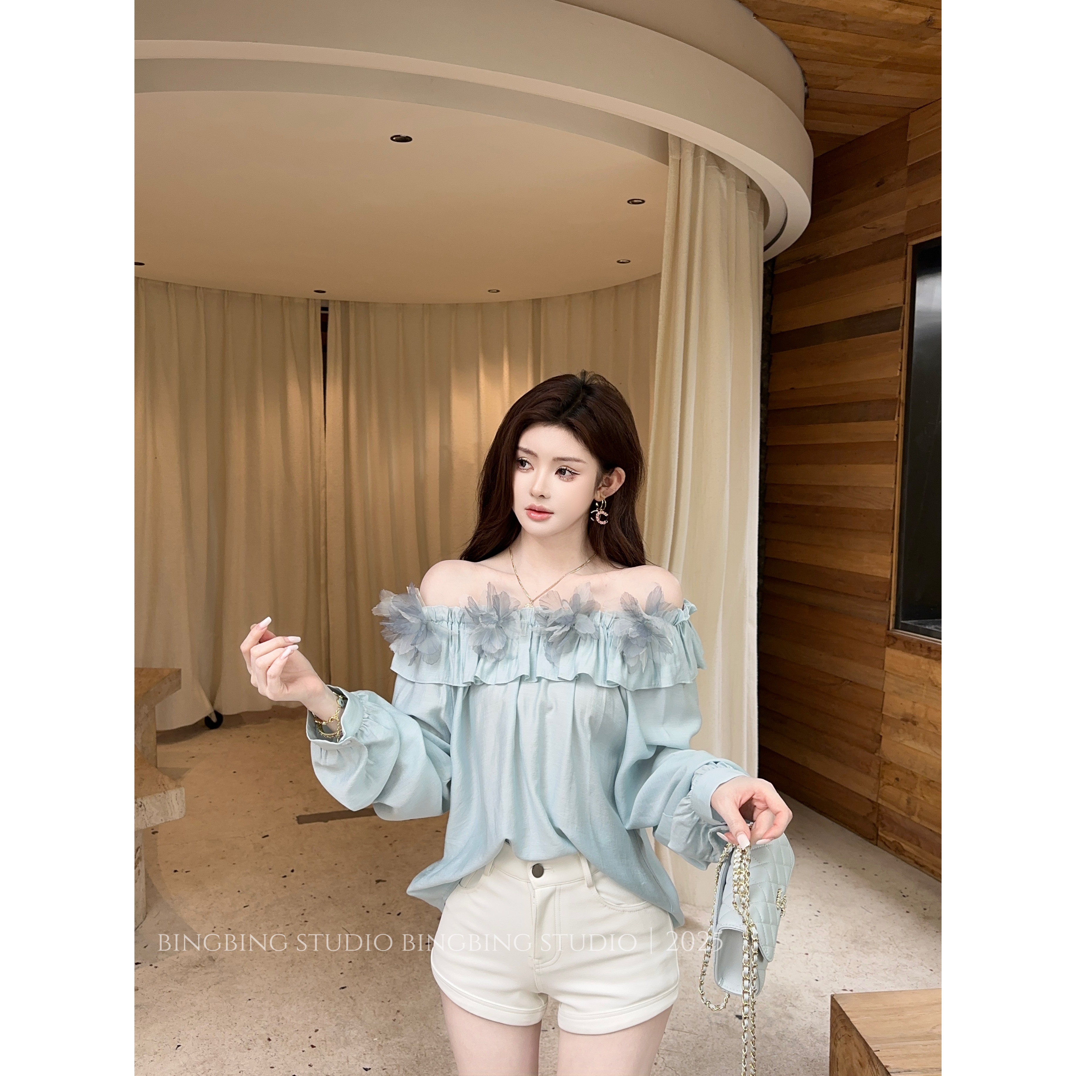伊一严选●「韩女都在穿」夏季气质甜美法式减龄洋气上衣BBX5SY0914