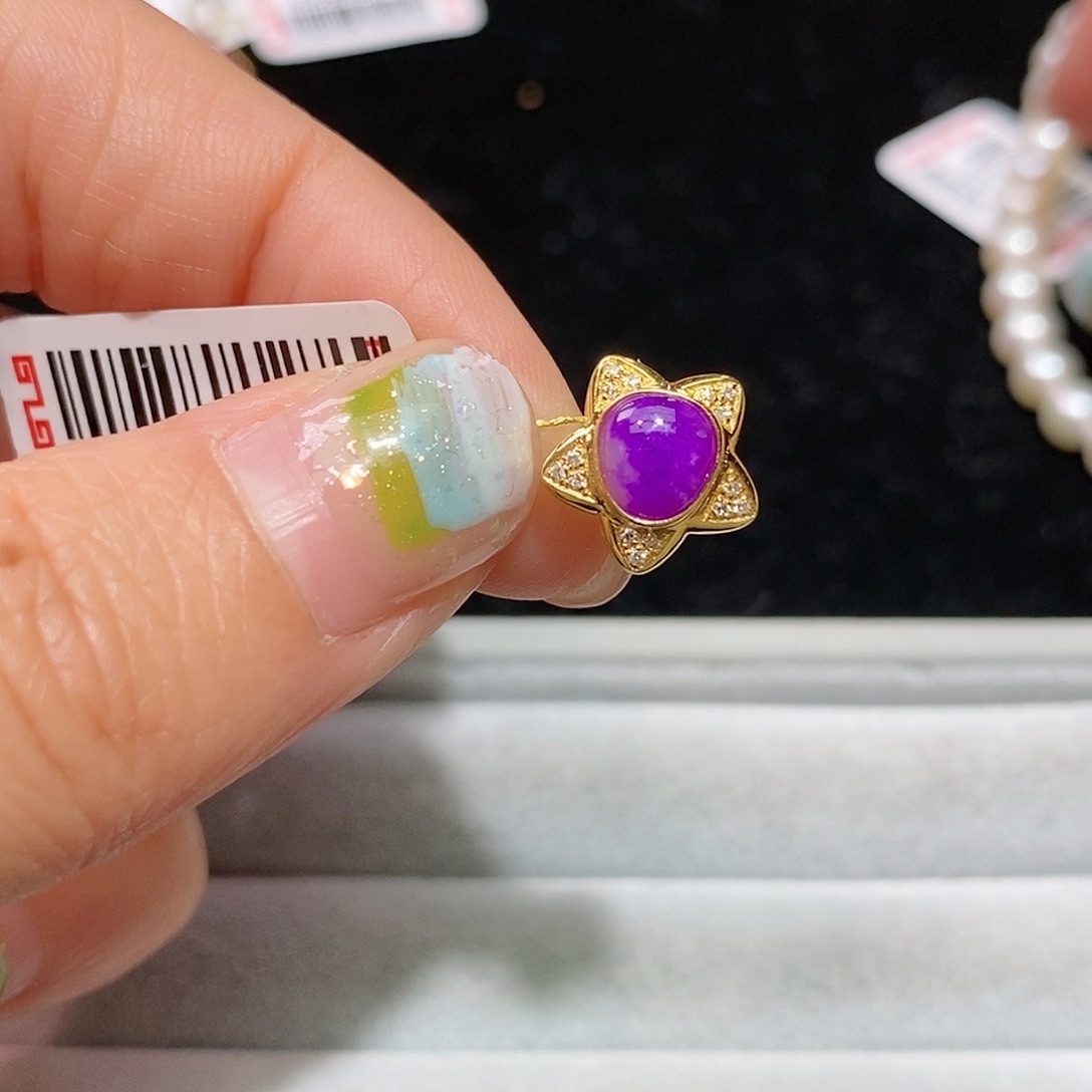 苏纪石（舒俱来）18K金镶嵌吊坠(不含链)