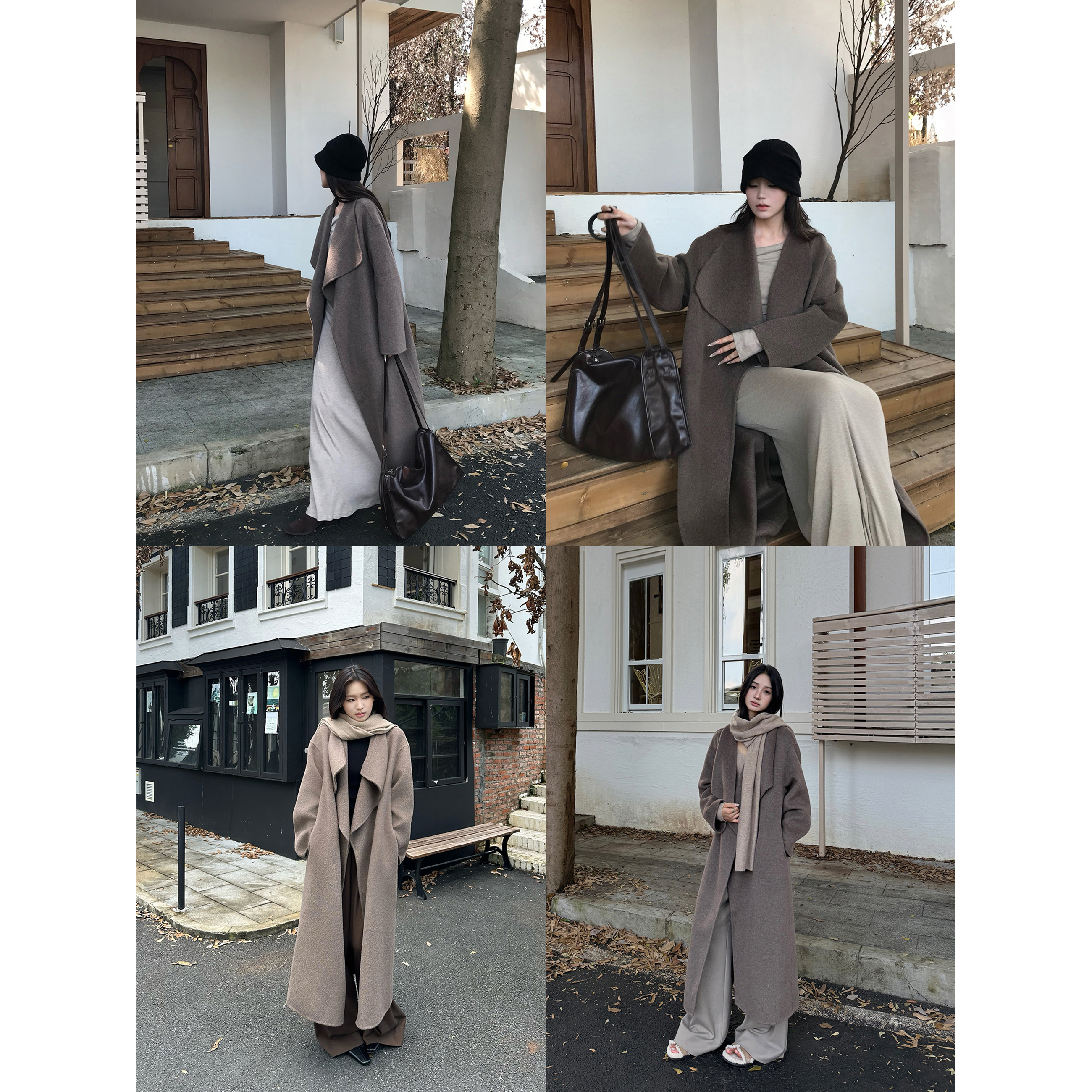 5werkwen Totem*经典系  大翻领中长双面呢大衣24-01