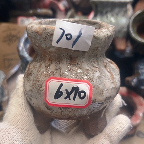 红陶粗陶花盆手工