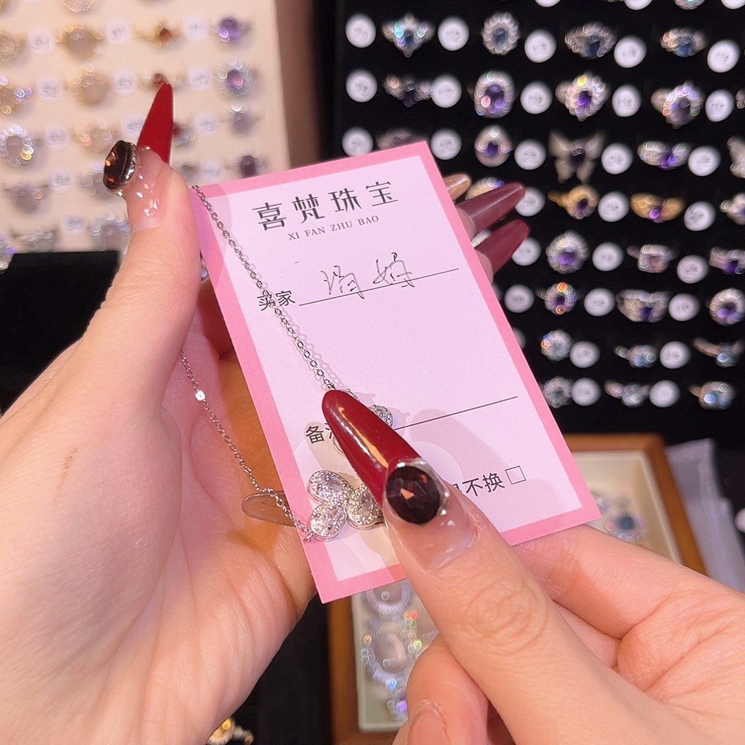 蛇纹石玉颈饰银S925镶嵌涓*