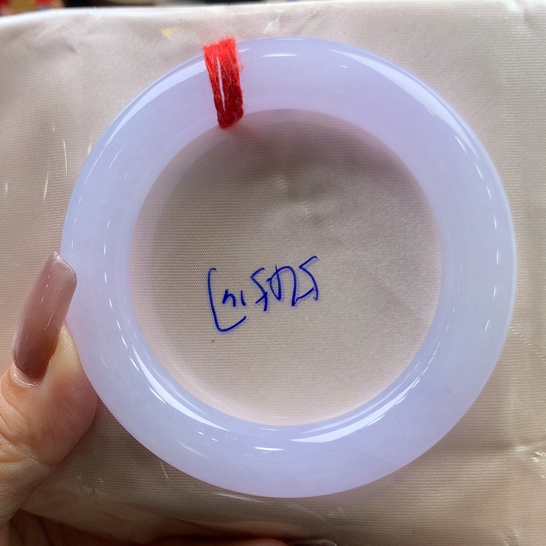 翡翠未镶嵌手镯54.6圆条