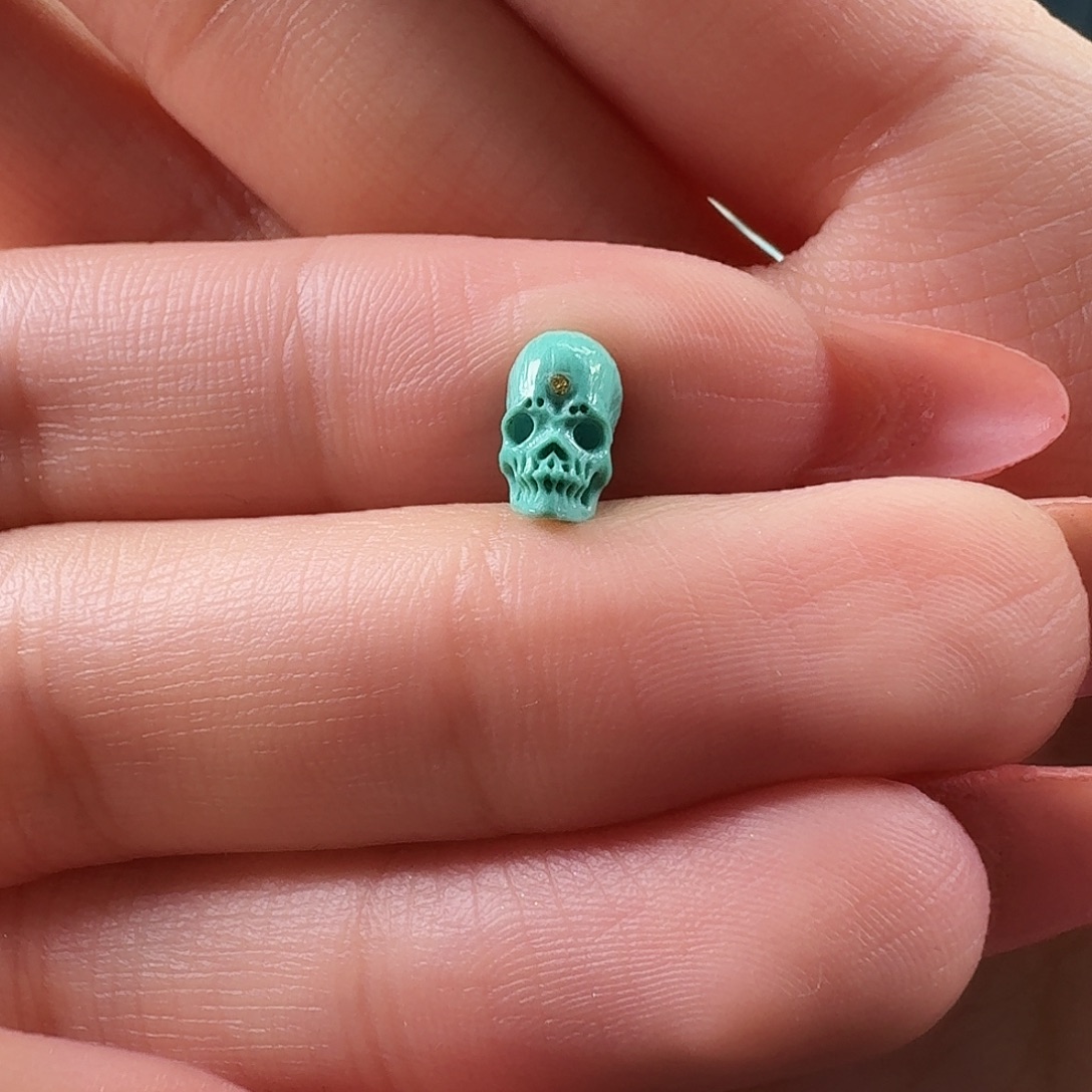 绿松石未镶嵌吊坠(不含链)卡4.8mm