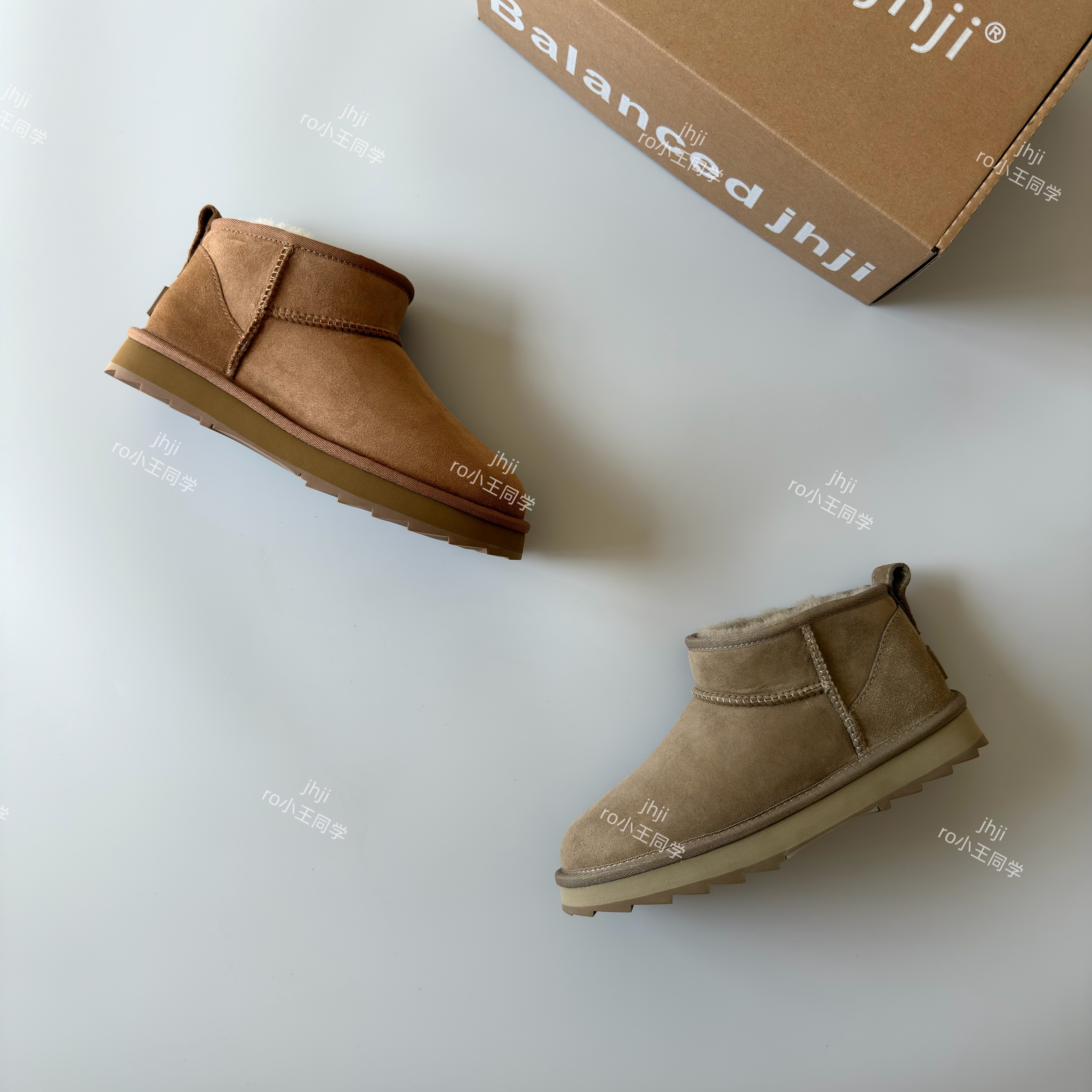 25新款9cm筒高防滑女士雪地靴mini款（跟高3.5cm）