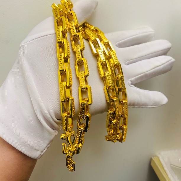 合金项链 骑士项链 复古长城纹 霸气十足