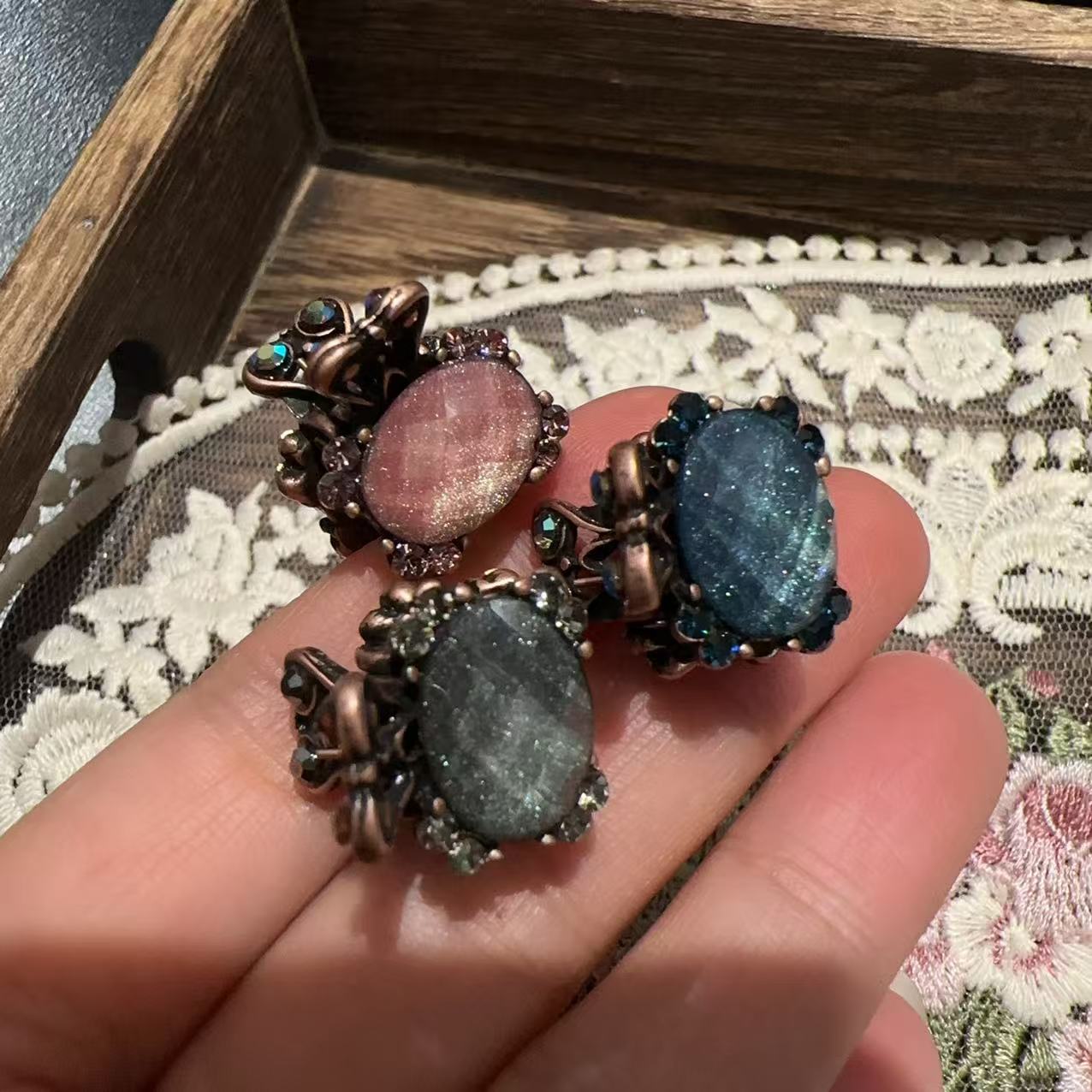 韩国中古细闪小鬓角抓发抓Z889