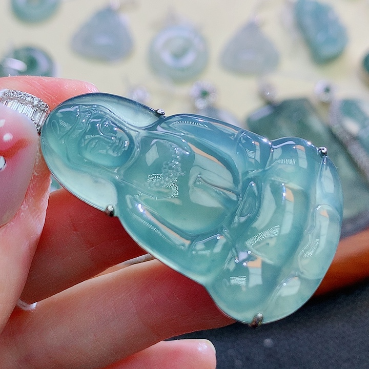 翡翠颈饰银S925镶嵌翡翠