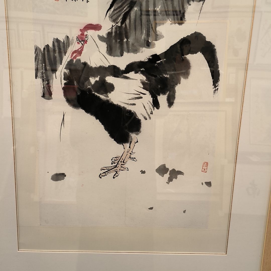 国画1.5平尺带框发作品