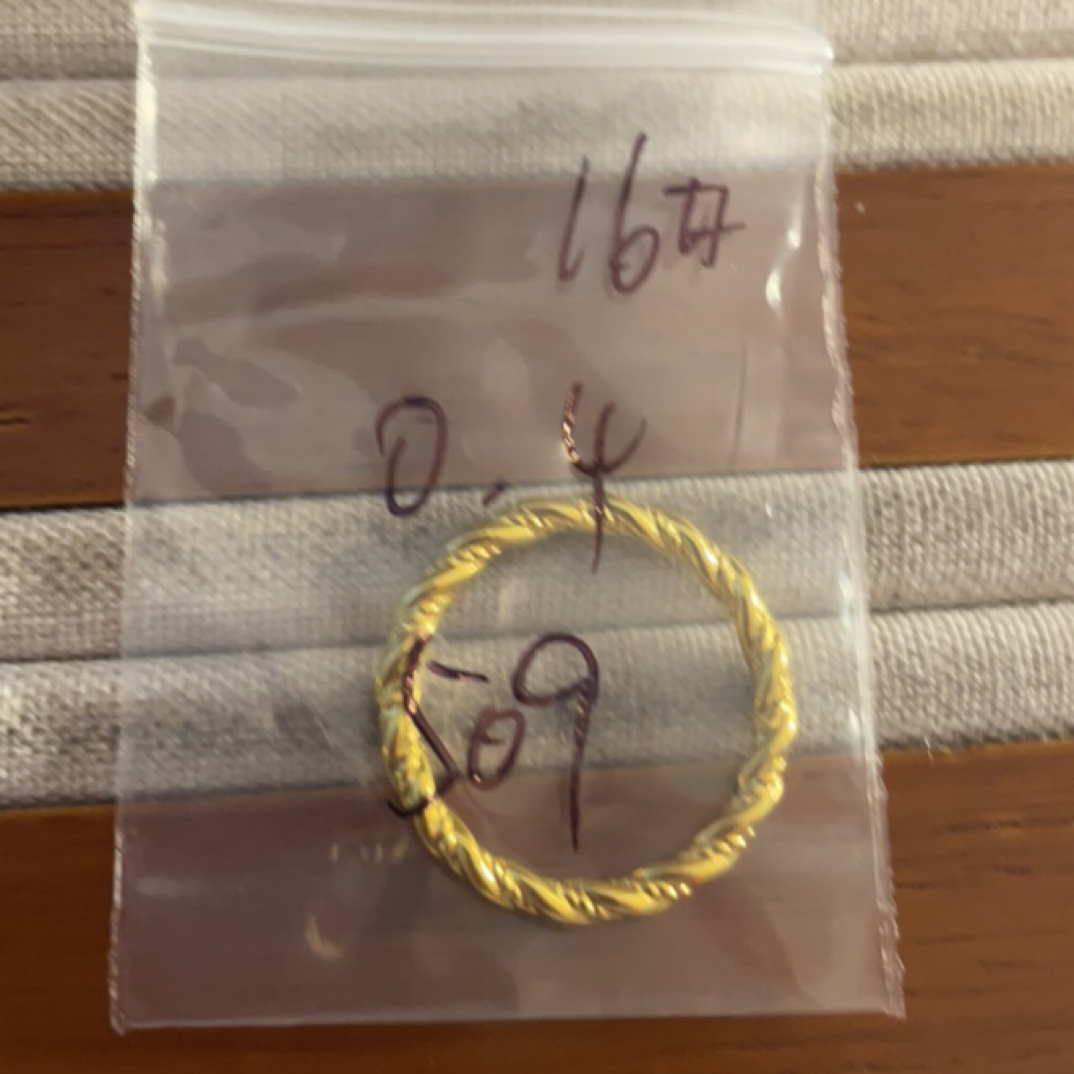 克重0.4 16号 麻花戒指 足金999