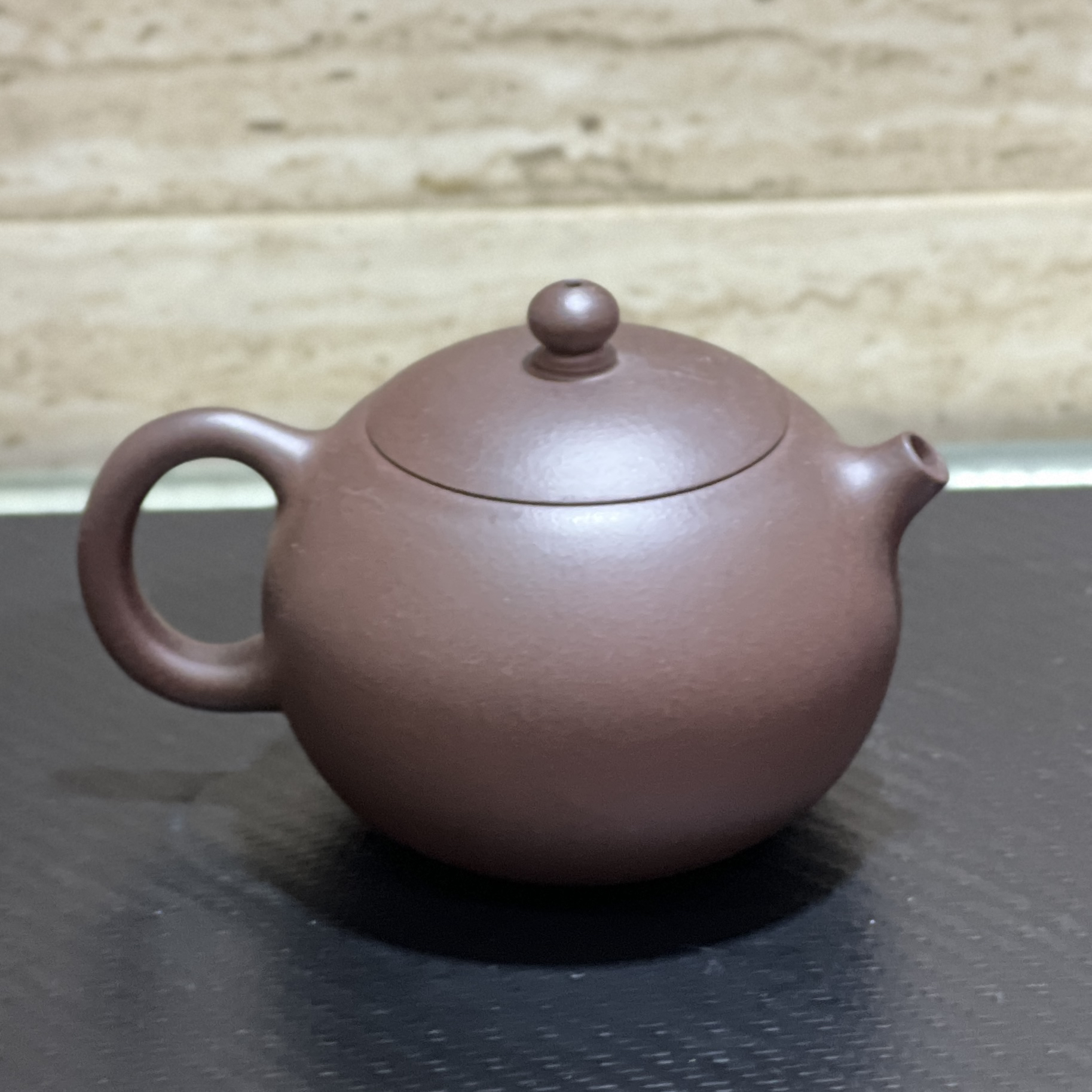 原矿老紫泥西施手工壶200cc内推球孔宜兴紫砂