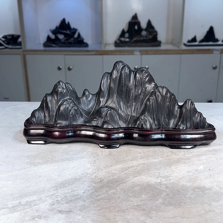 奇石茶宠鱼缸文房摆件 