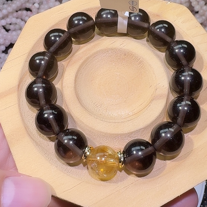 石英质玉未镶嵌手链天然冰曜石手链12mm