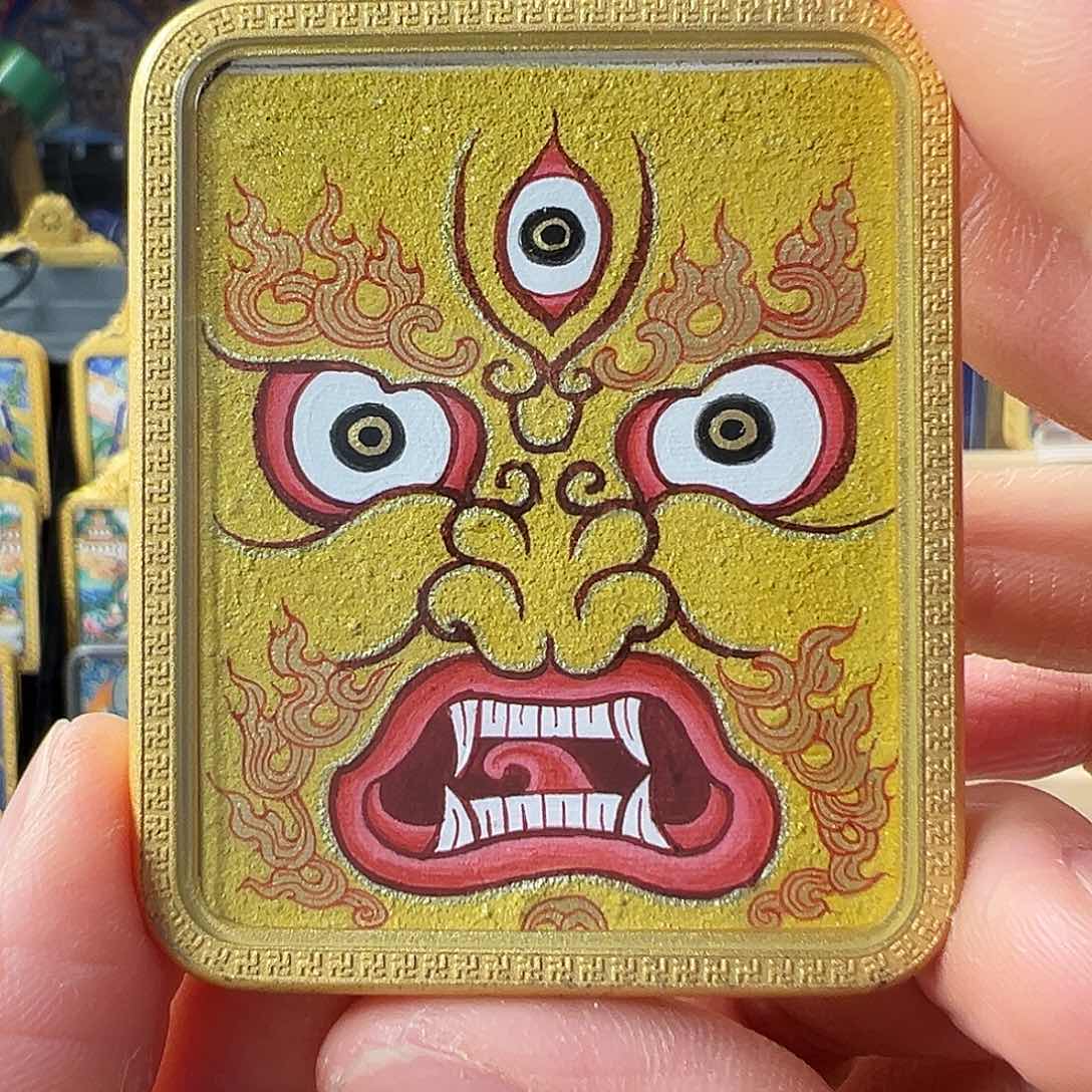 吊坠热贡唐卡黄财首