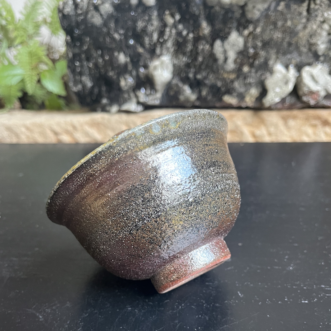 云南非遗龙窑柴烧老岩泥盖碗茶具