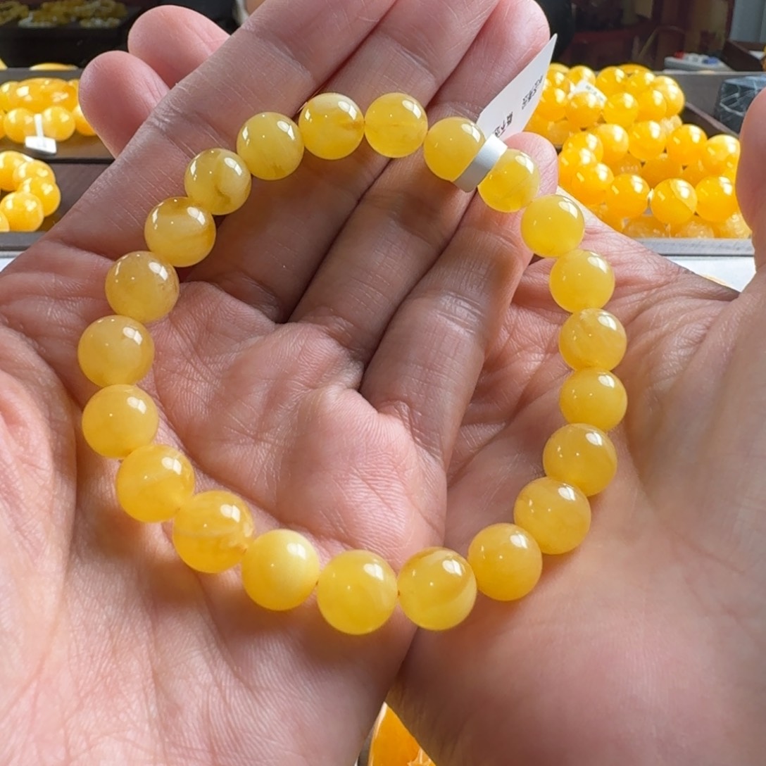 蜜蜡毛衣链未镶嵌