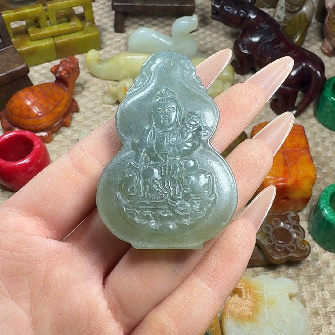 白玉菩提吊坠挂件