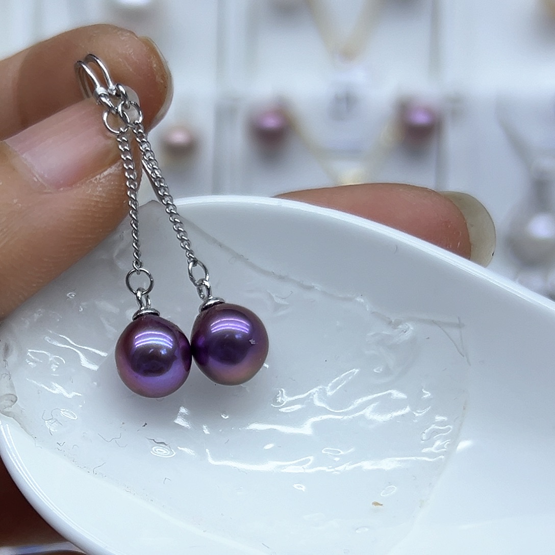 淡水珍珠耳饰银S925镶嵌?*伴25