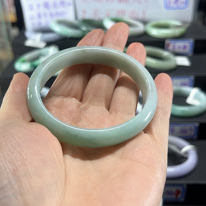 @***宝翡翠未镶嵌手镯纯天然缅甸翡翠手镯