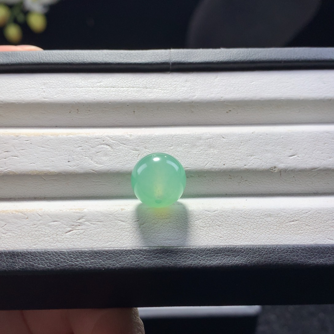 翡翠未镶嵌手串卡12冰阳绿