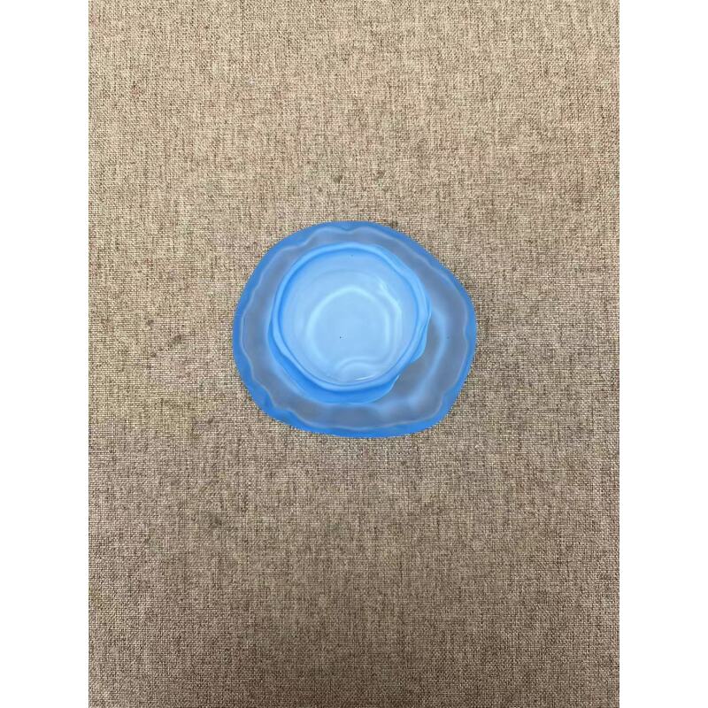 蓝琉璃一杯一垫茶器013 ZH475