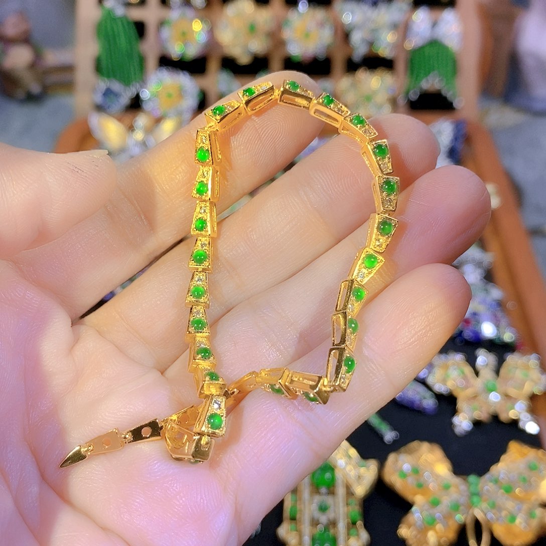 吊坠(不含链)银S925镶嵌翡翠