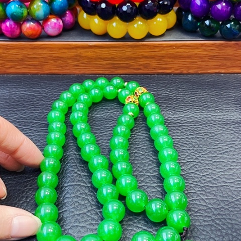 玛瑙/玉髓手链未镶嵌极光绿
