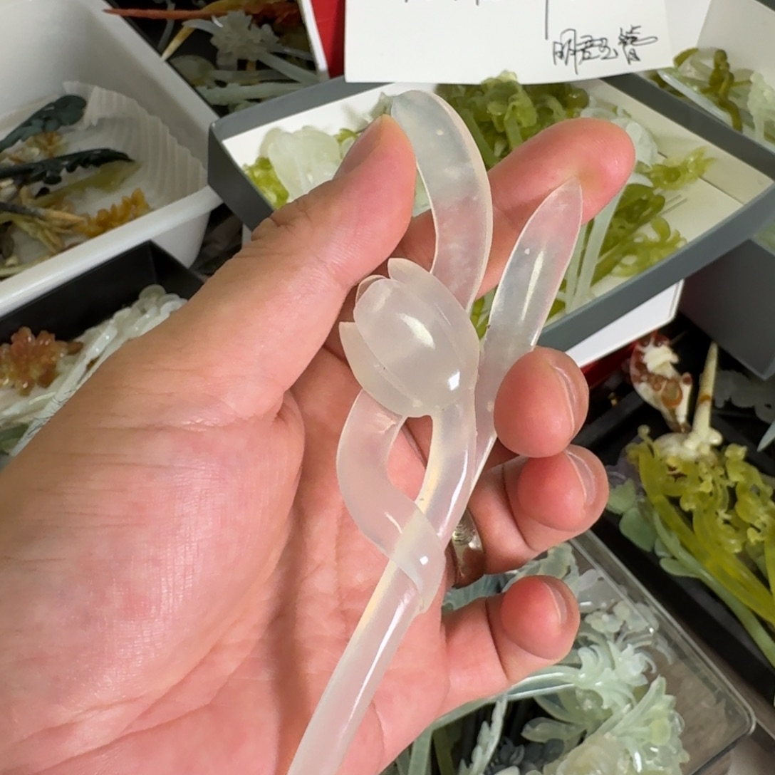 未镶嵌蛇纹石玉发饰