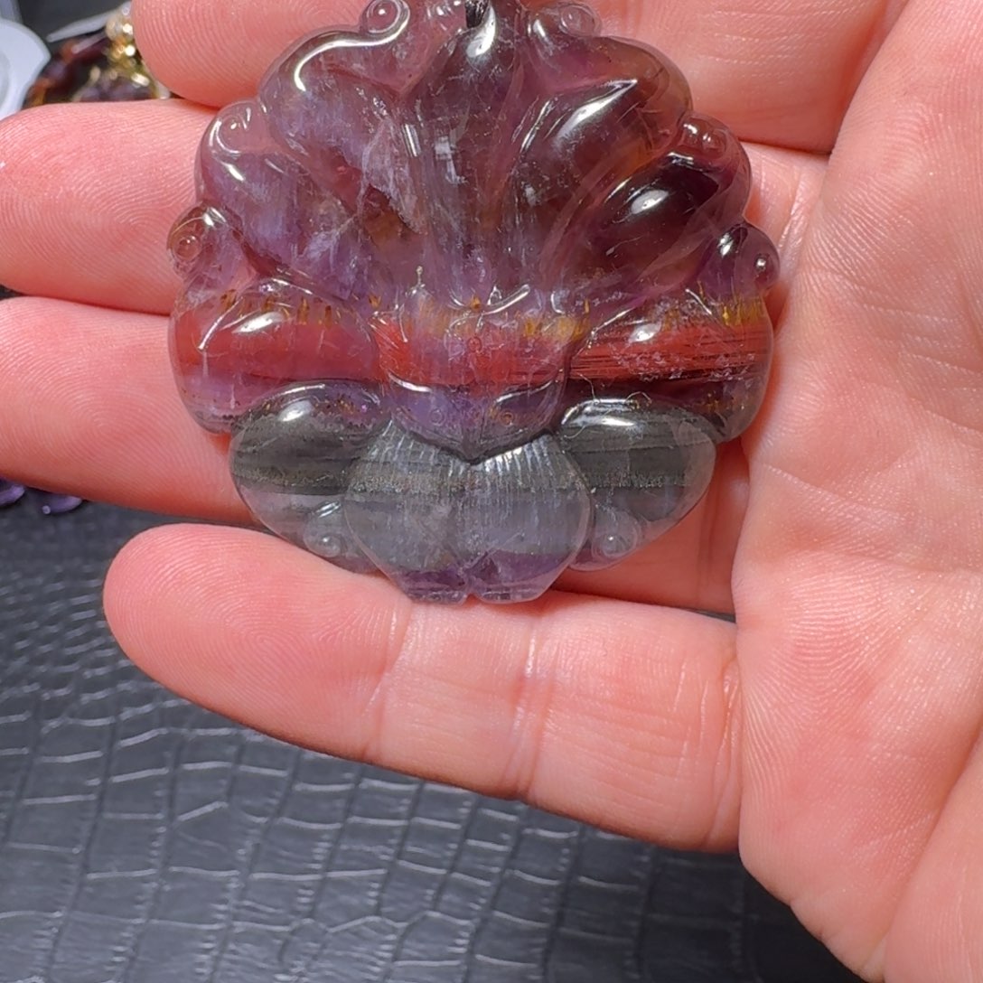 水晶颈饰未镶嵌极光吊坠